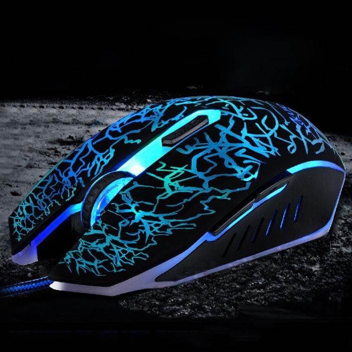 Comfortable Professional Colorful LED light Optical Wired Gaming Mouse Mice *1