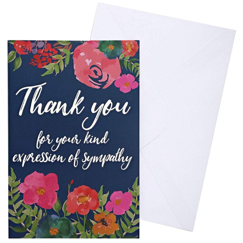 Pipilo Press Sympathy Thank You Cards with Envelopes (48 Pack)