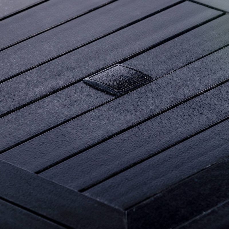 Square Aluminum Fire Pit Table Hammered Black 44" - Legacy Heating