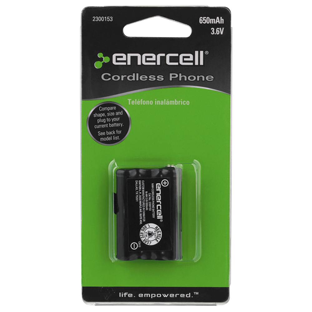 Enercell 3.6V/650mAh Cordless Phone Ni-MH Replacement Battery