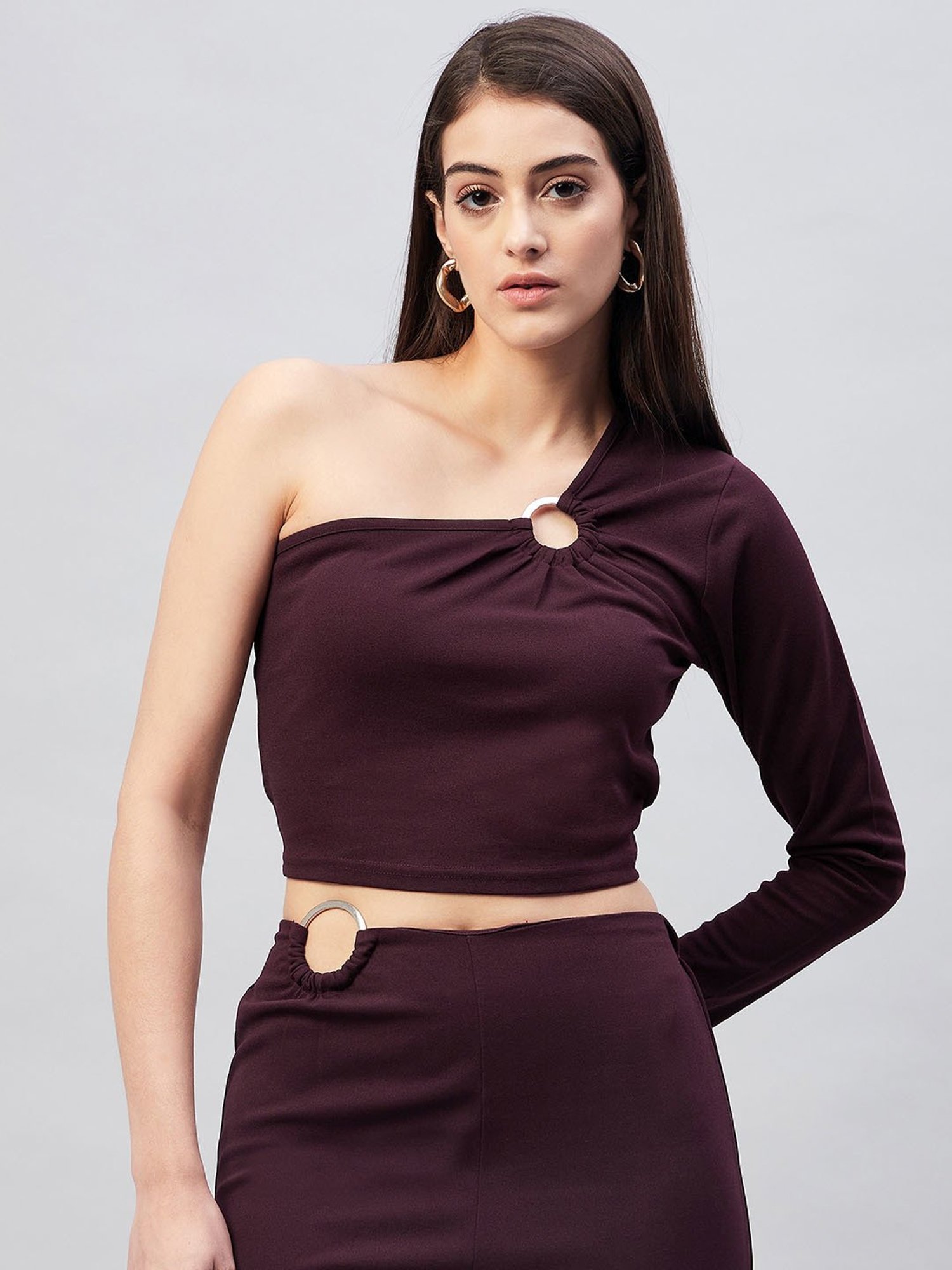 Carlton London Wine Crop Top