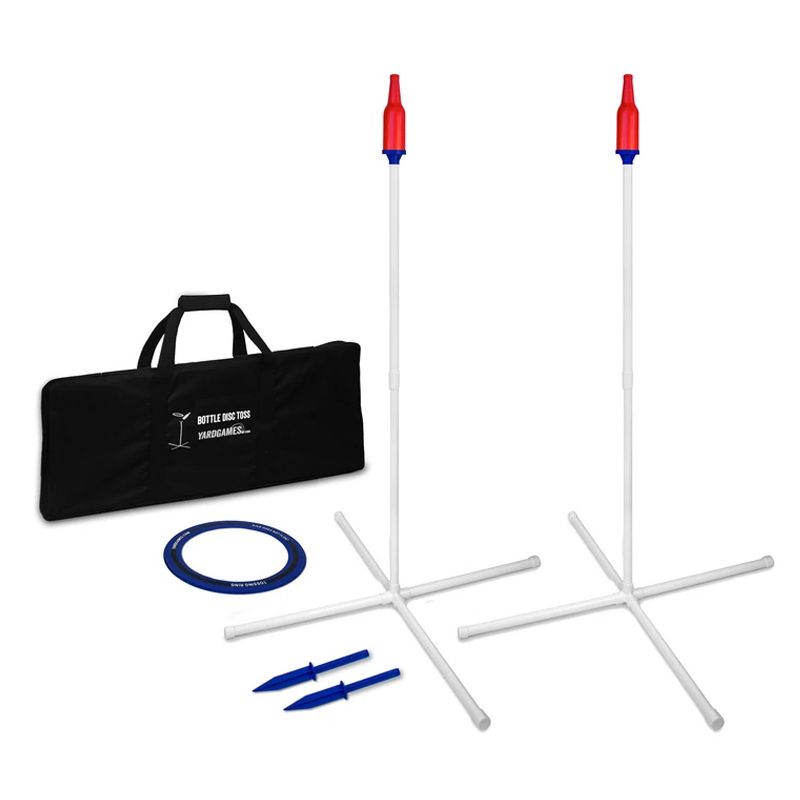 Yard Games Bottle Disc Toss Outdoor Backyard Ring Toss Beersbee Fun Kids Party Game Set with Travel Bag