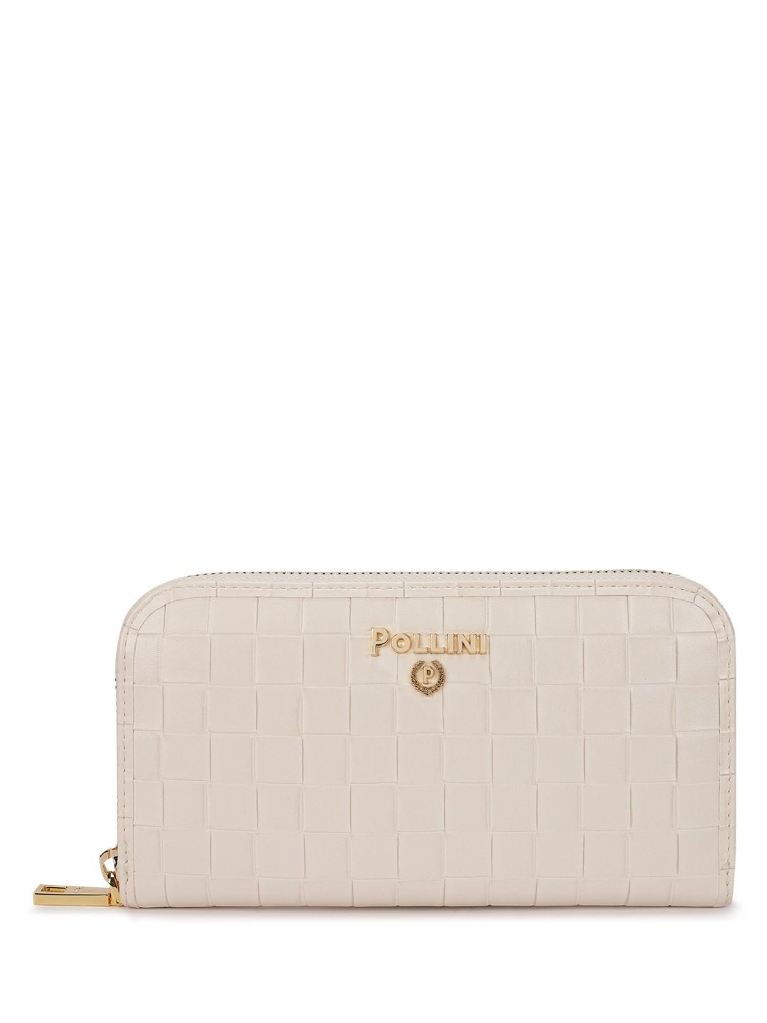 Pollini Beige Woven Large Wallet