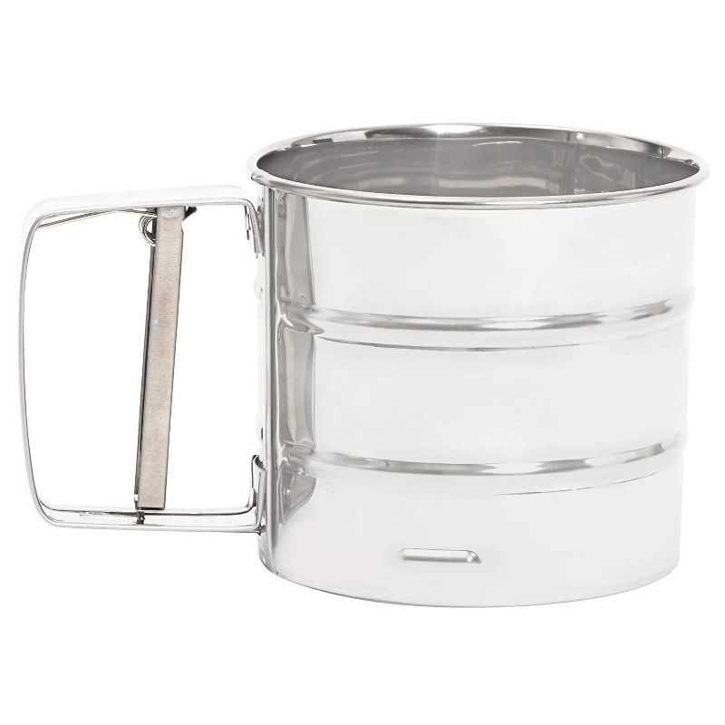 Norpro Stainless Steel Chinois Fine Mesh Soup Sauce Strainer Juicer with Stand and Rubberwood Pestle, Silver