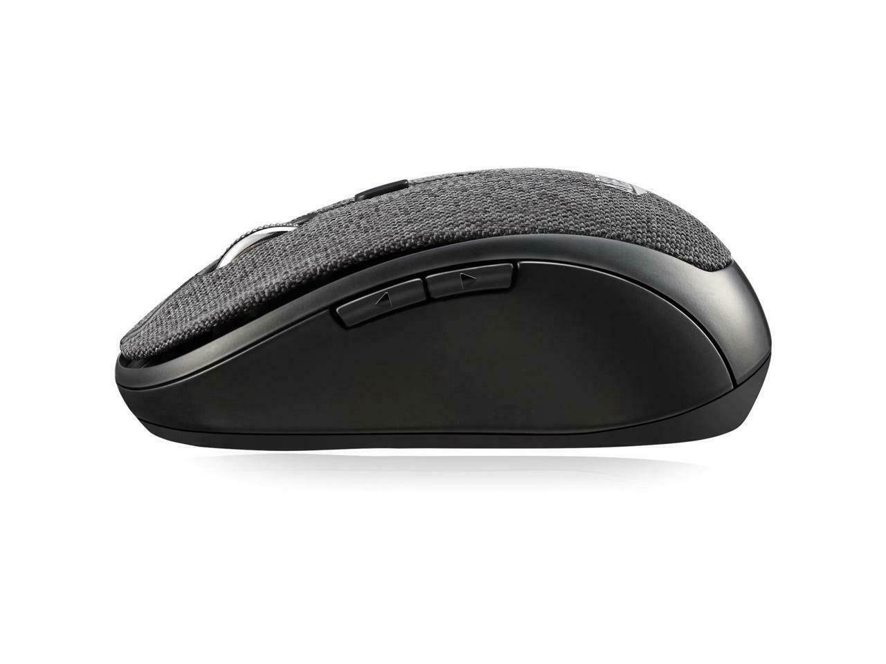 Adesso iMouse S80B Wireless Fabric Optical Mini Mouse Black IMOUSES80B