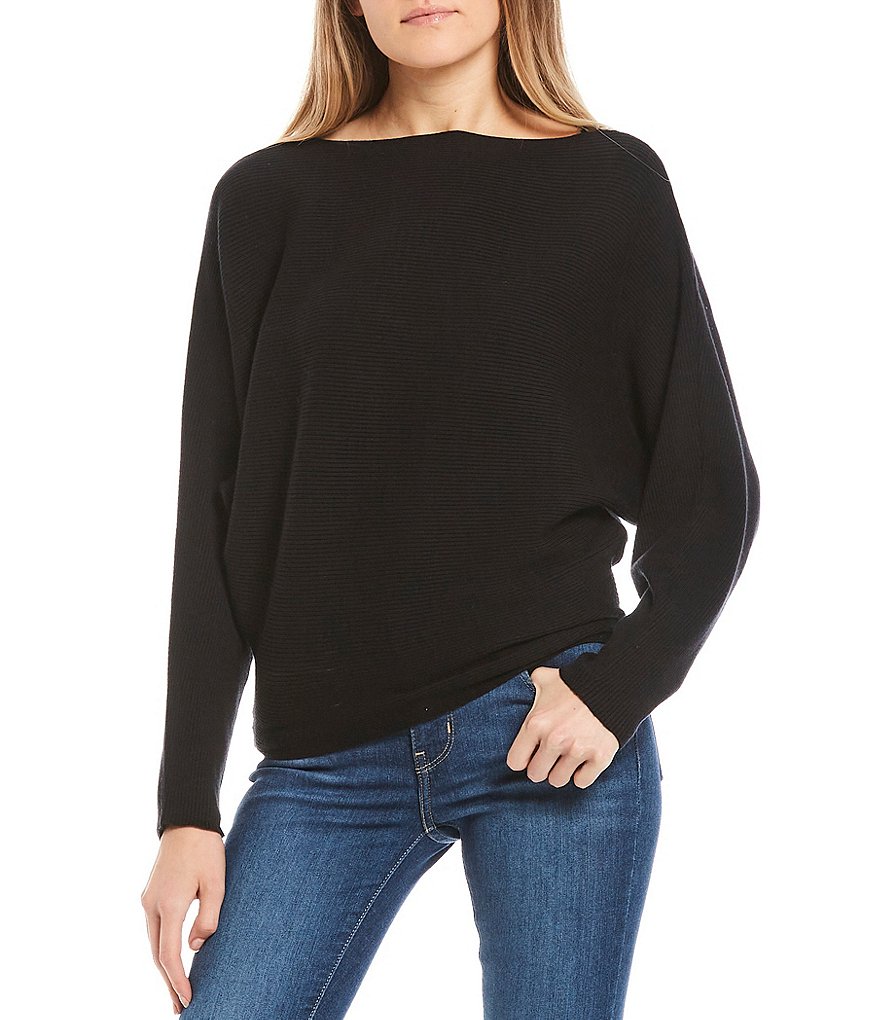 Say What Ribbed Dolman Sleeve Sweater