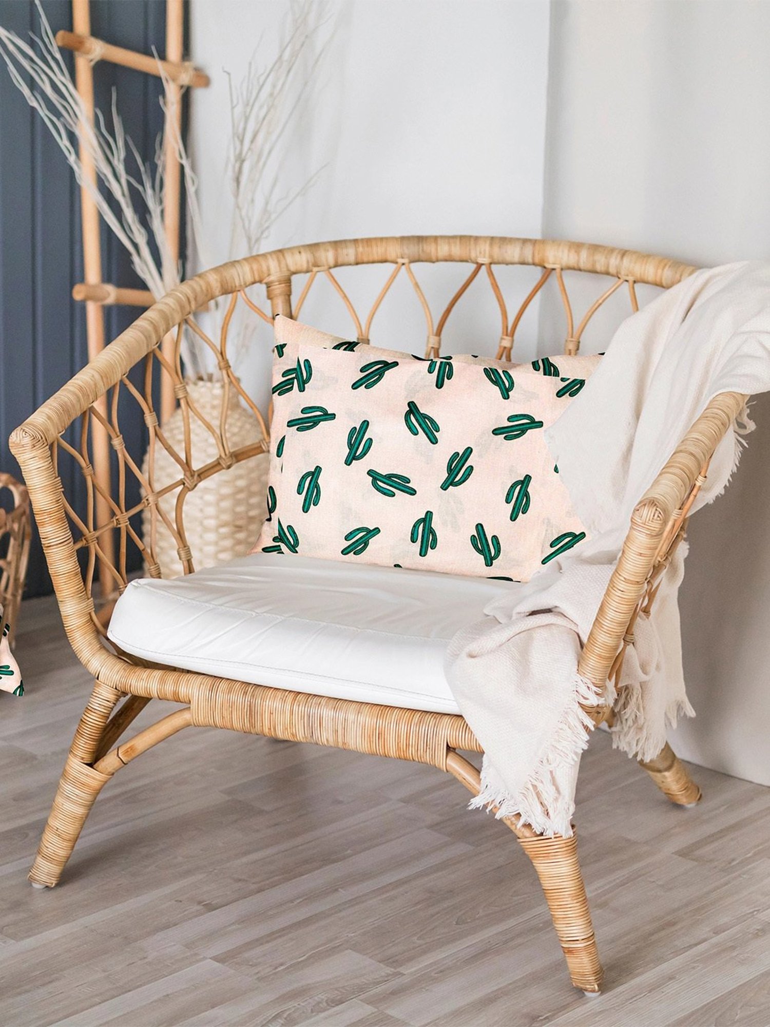 The Baby Atelier Botanical Pink Cotton Baby Pillow Cover