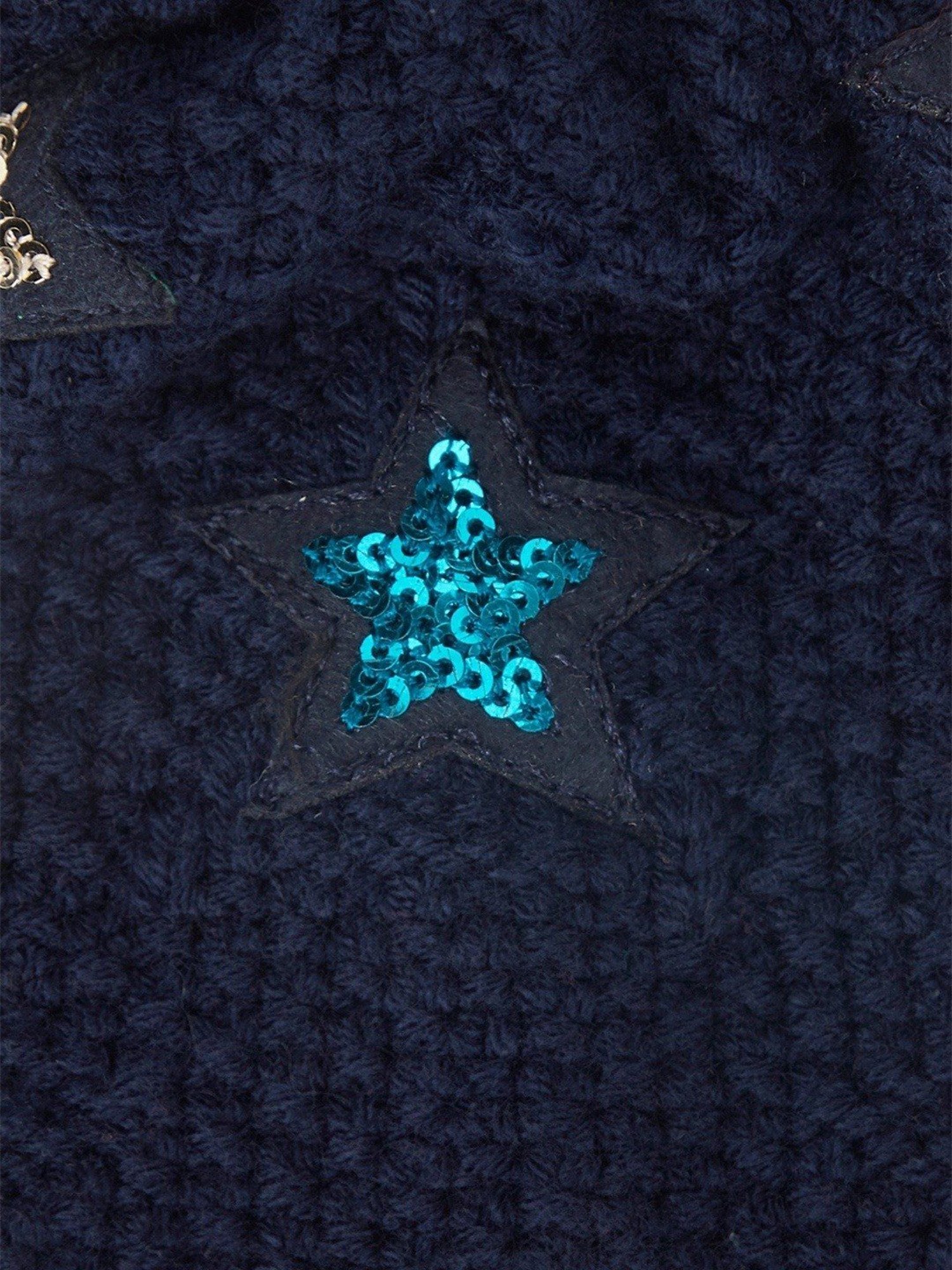 Pantaloons Junior Navy Blue Embellished Beanie