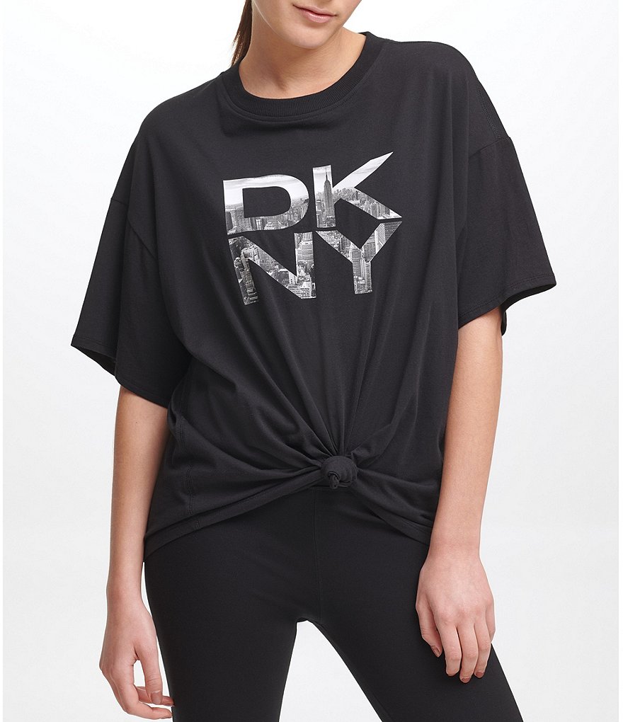 Karen Kane Short Sleeve Tie-Dye Hoodie