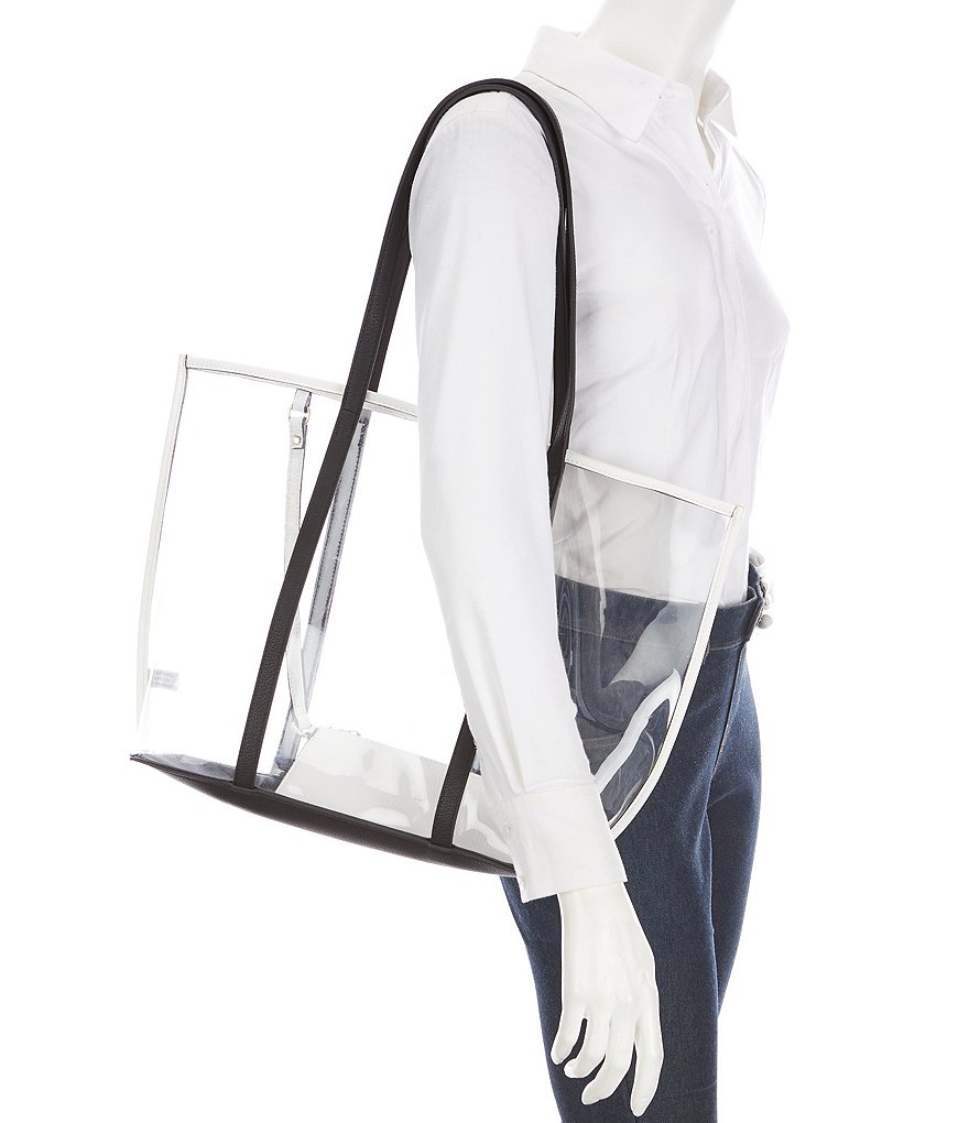 Kate Landry Clear Colorblock Block Tote Bag