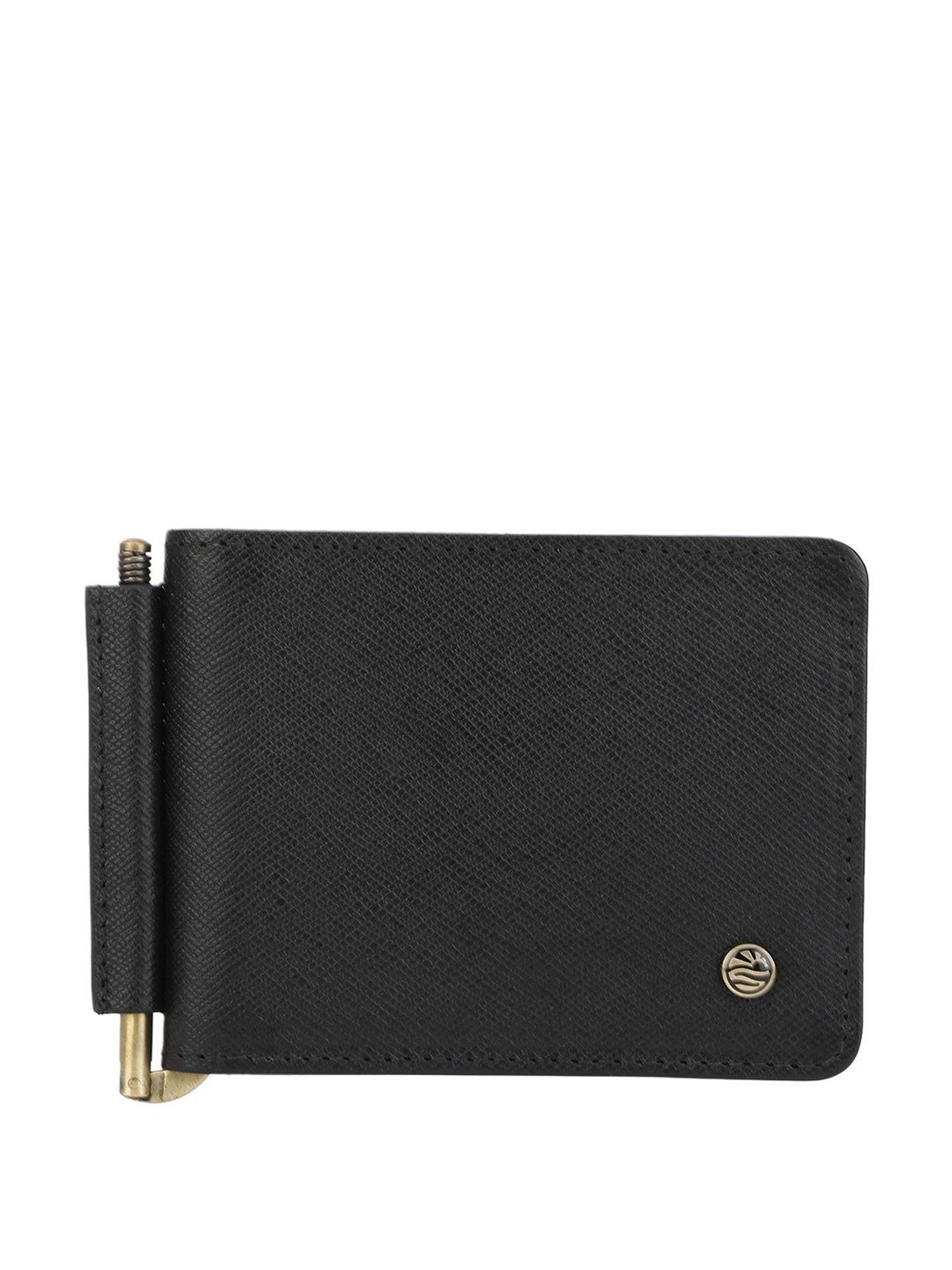 PERQUISITE Black Casual Leather Bi-Fold Wallet for men