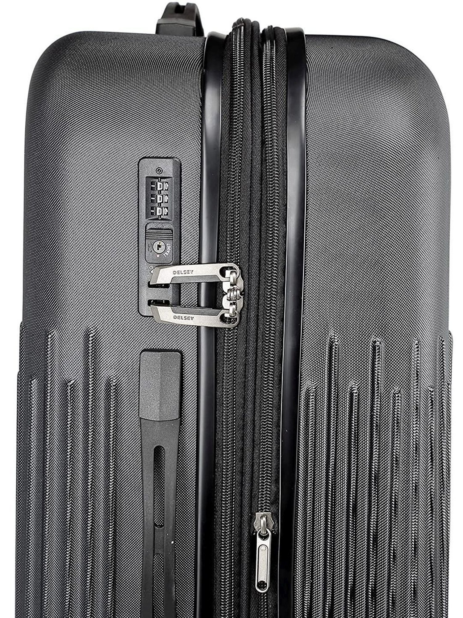 Delsey Black 4 Wheel Small Hard Cabin Trolley - 35 cm