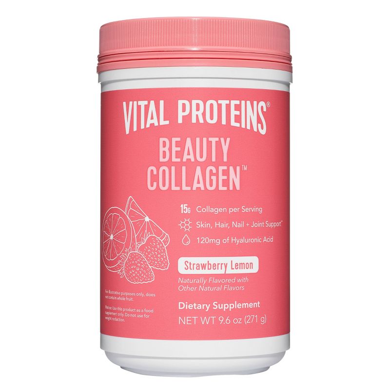 Vital Proteins Strawberry Lemon Beauty Collagen Dietary Supplements - 9oz