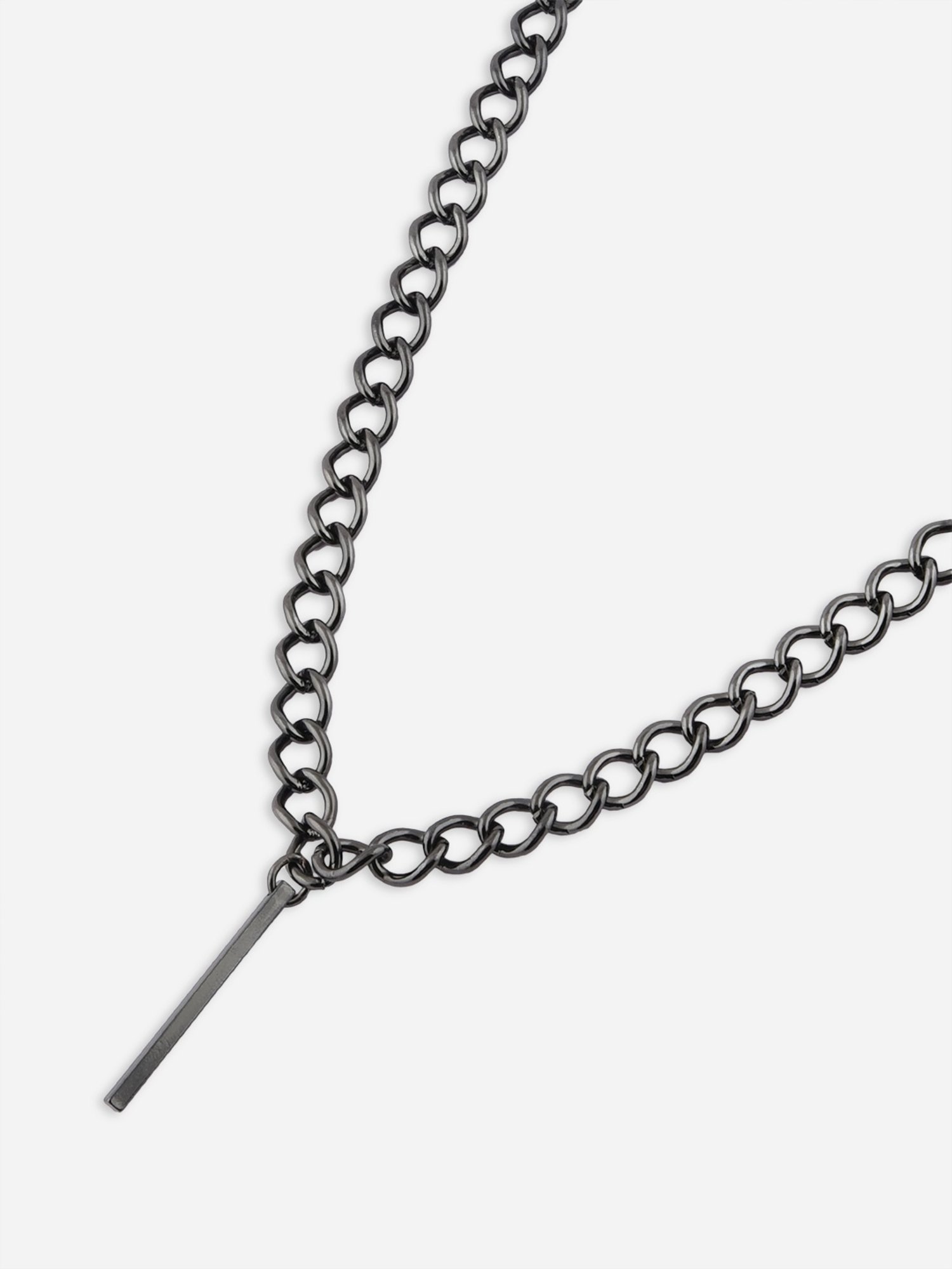 The Bro Code Geometric Shape Fusion Grey Necklace for Men