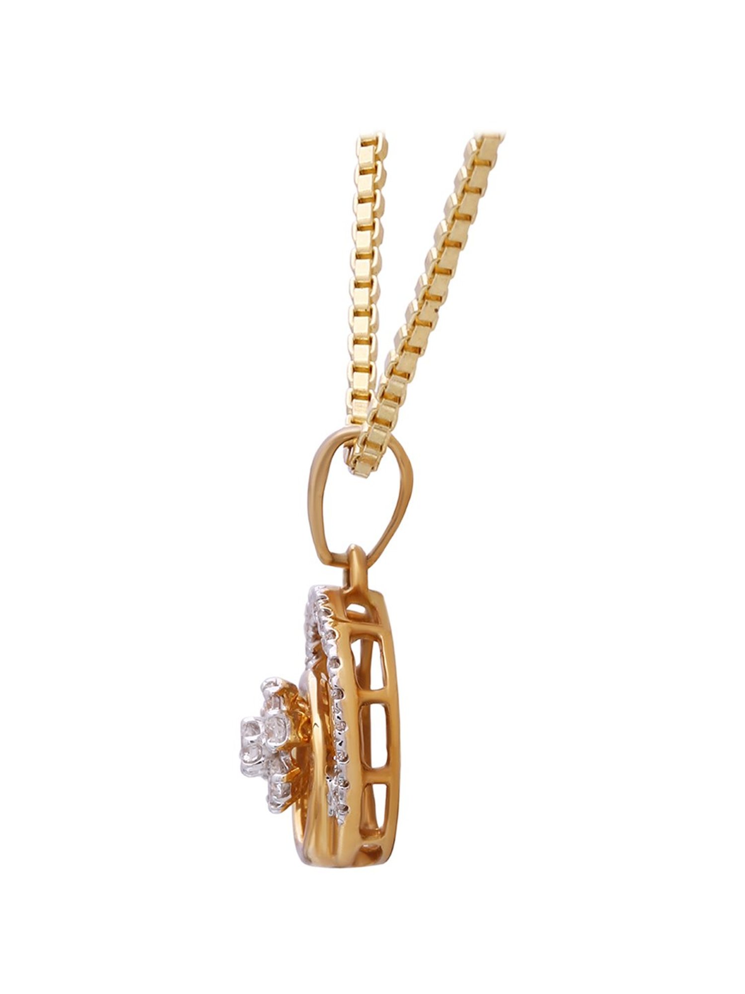 Waman Hari Pethe Jewellers 18k Gold & Diamond Pendant without Chain for Women