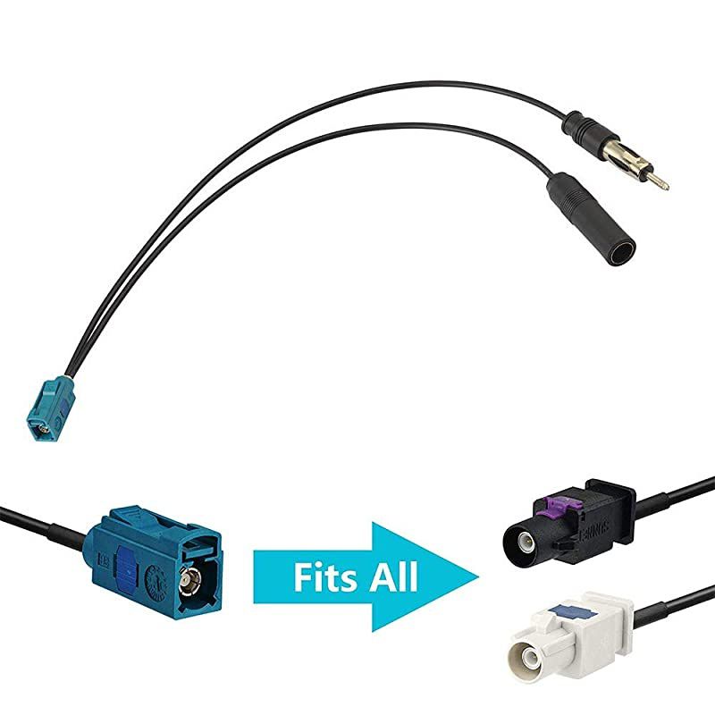 Fakra Splitter, Fakra Cable Male to Female RG174 Coaxial Cable Y Type Splitter for Car Stereo GPS Antenna Extension Cable, 2Ft