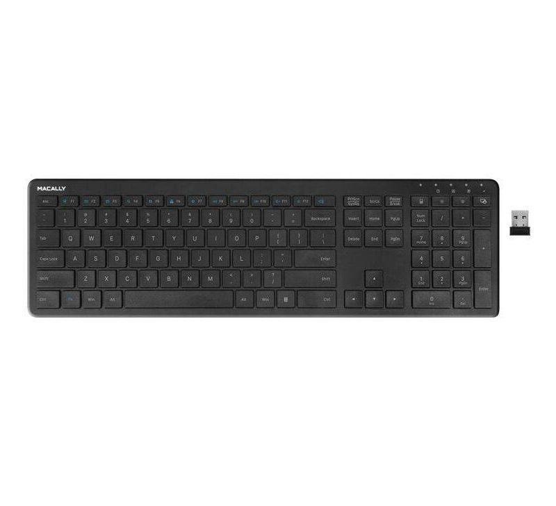 Macally RF Wireless 110 Key Rechargeable Keyboard