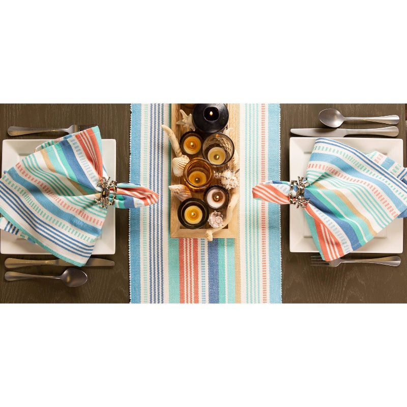 6pk Cotton Seashore Stripe Napkins - Design Imports