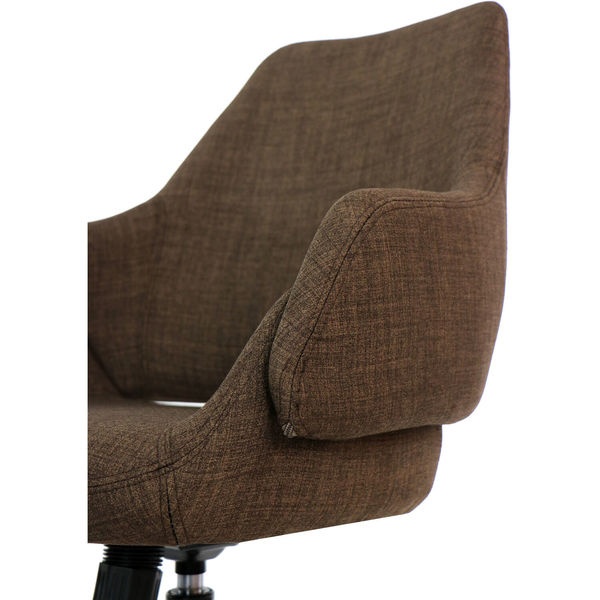 Hanover HOC0001 17.75-20.75 in. Everson Gas Lift Wheeled Office Chair, Chocolate