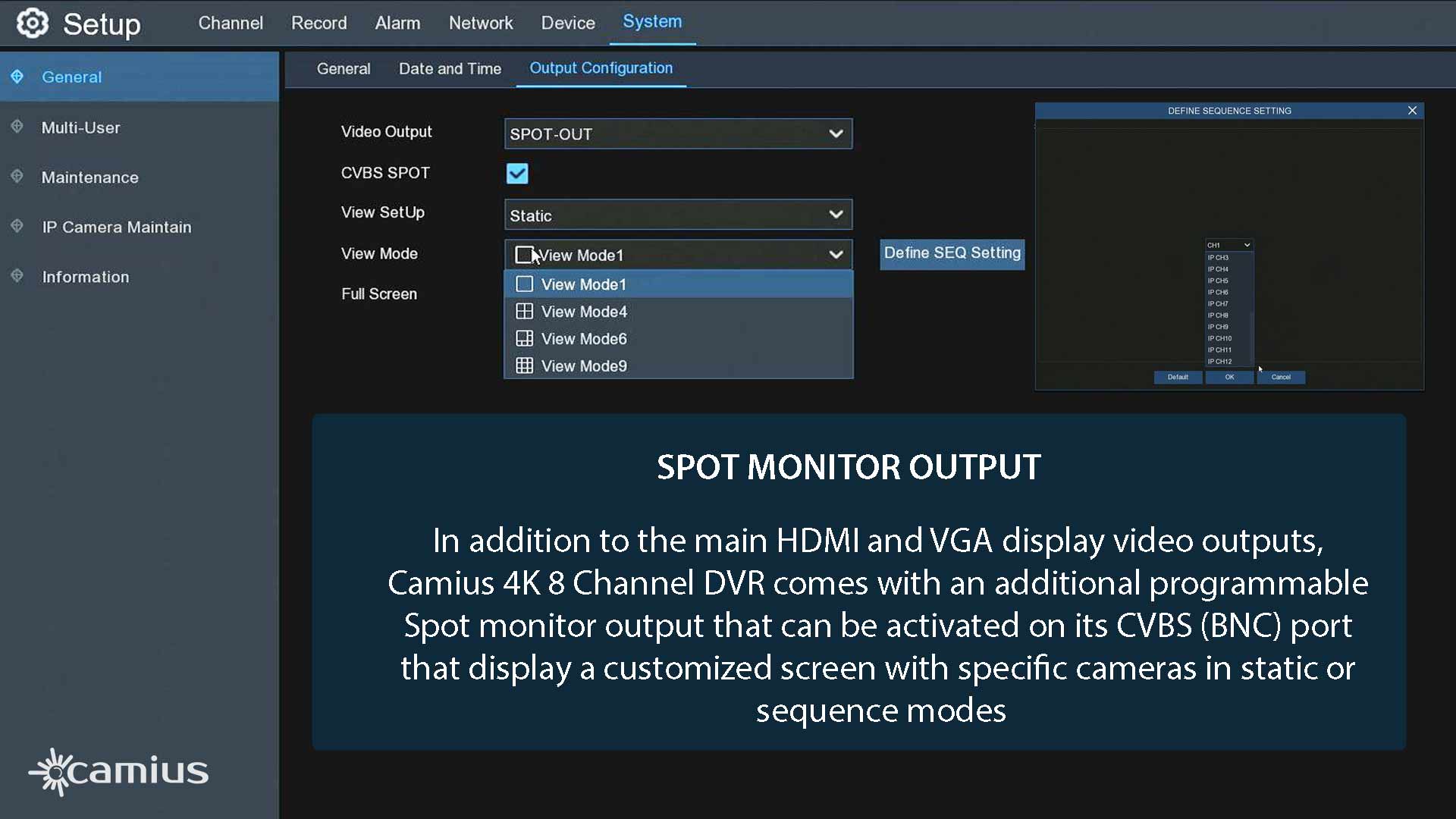 Camius 4K 8 Channel Security DVR camera system with Hard Drive 3TB, 4 x 4K Outdoor Wide Angle Analog Bullet Security Cameras - 100 degree view - expandable to 12CH including 4 IP channels - 124K48M3T