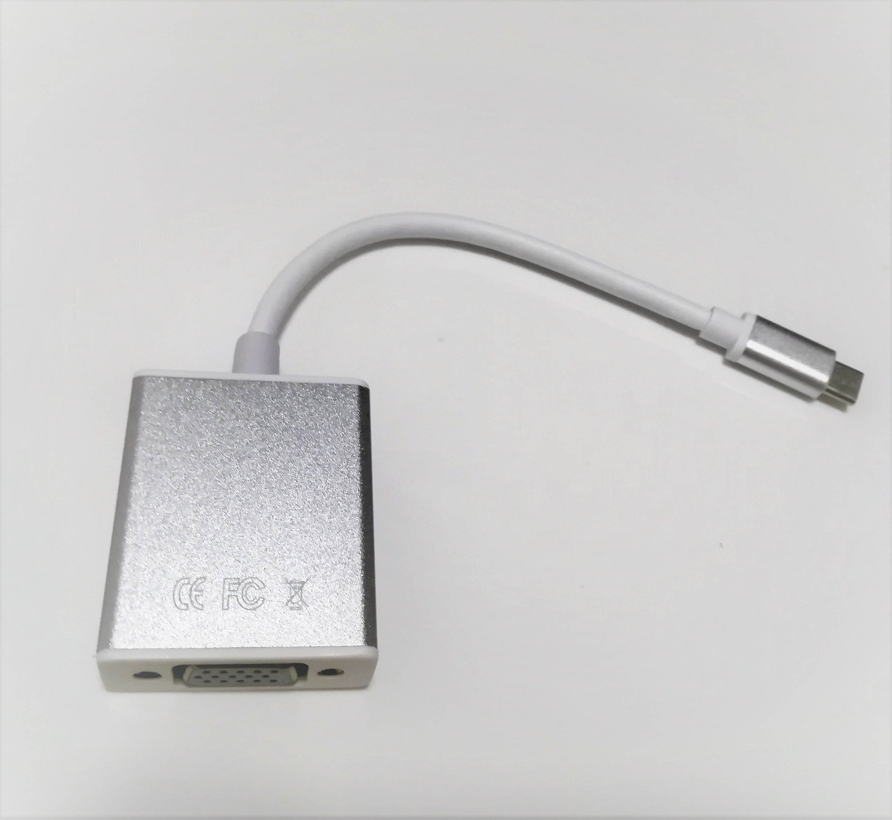 Type-C TO VGA Adapter Hub, USB 3.1 Type C (USB-C) to VGA Adapter With Aluminium Case for MacBook iMac Chromebook Dell HP and more