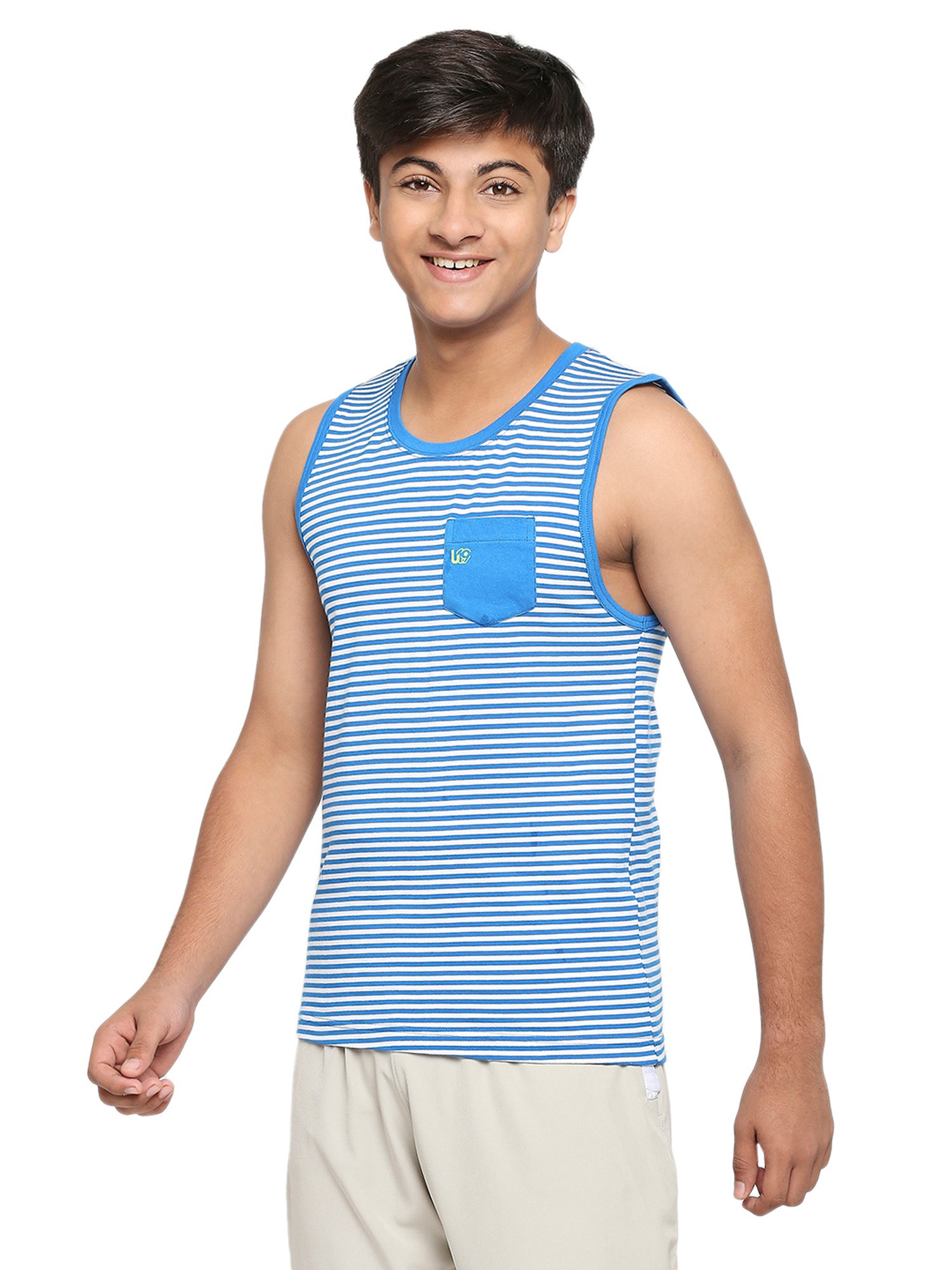 Dollar Bigboss Boys Multicolor Solid Vest (Pack Of 3)