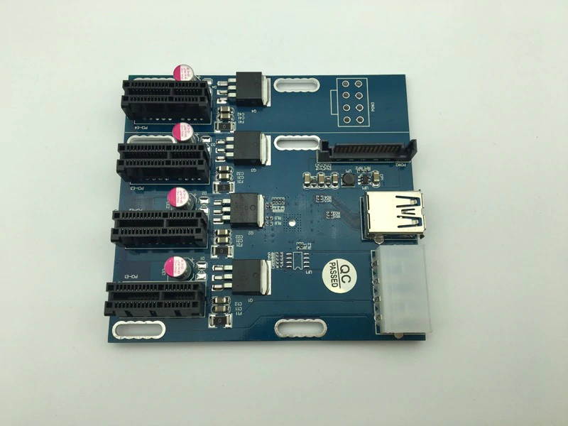 aad in card PCIe 1 to 4 PCI express 1X slots Riser Card Mini ITX to external 4 PCI-e slot adapter PCIe Port Multiplier Card