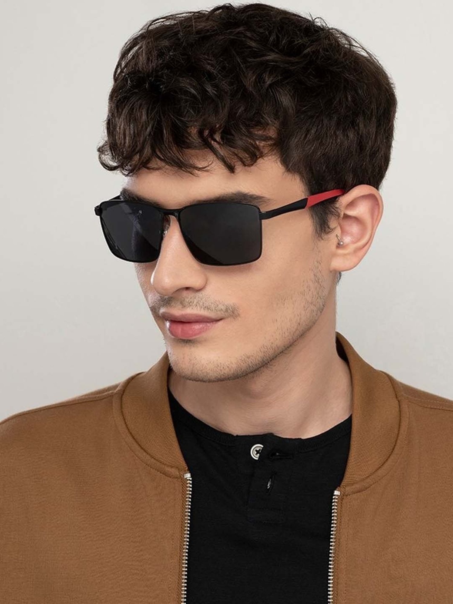 Vincent Chase by Lenskart VC S13969 Black Square Sunglasses