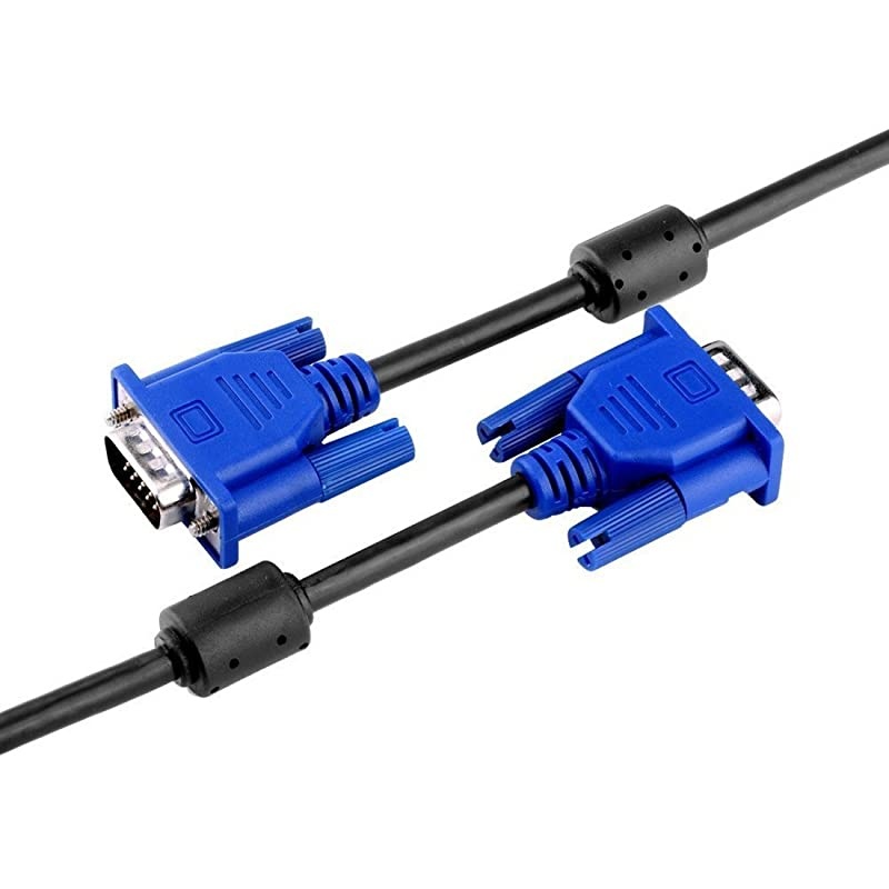 15Pin 5FT Gold Plated DB15 VGA Male to Male Monitor Cable VGA to VGA,HD| Blue| 1.5 Meters