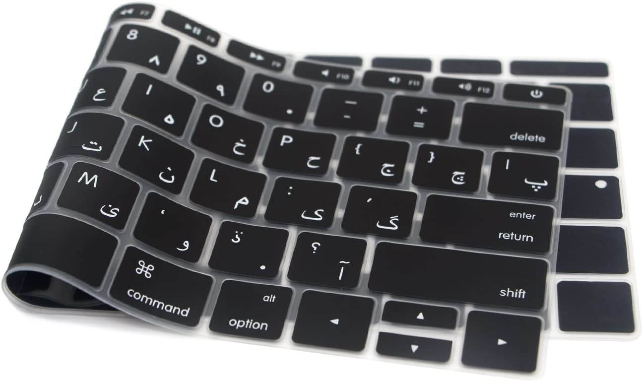 HRH Russian Language Silicone Keyboard Cover Skin for MacBook New Pro 13"A1708 A1988 No Touch Bar (2018 2017 2016)&MacBook 12"A1534 with Retina Display(2015)&A1931(2018)USA Layout Keyboard Protector