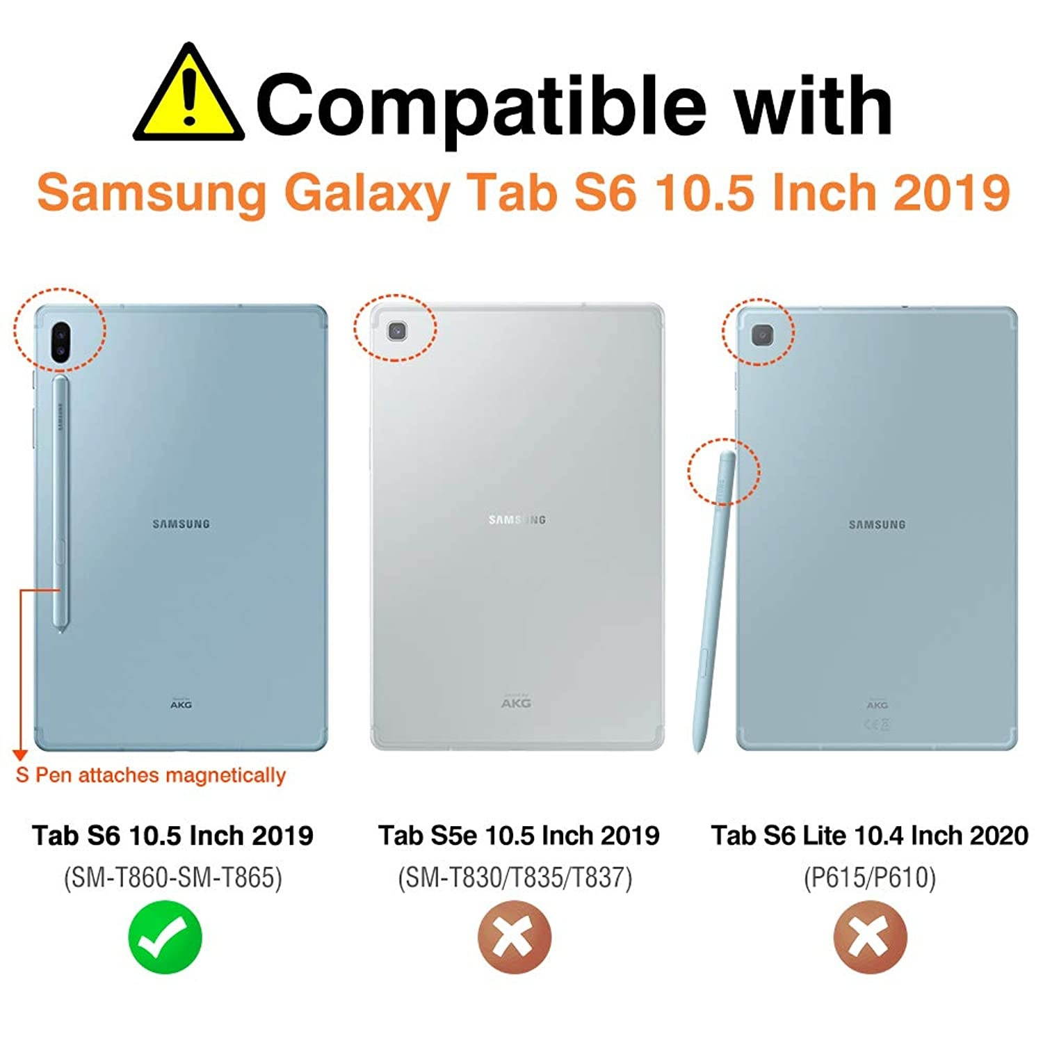 MoKo Case Fit Samsung Galaxy Tab S6 10.5, [Heavy Duty] Shockproof Full-Body Rugged 360 Degree Rotating with Shoulder Strap Stand Cover for Galaxy Tab S6 10.5" SM-T860/T865 2019 Tablet - Black