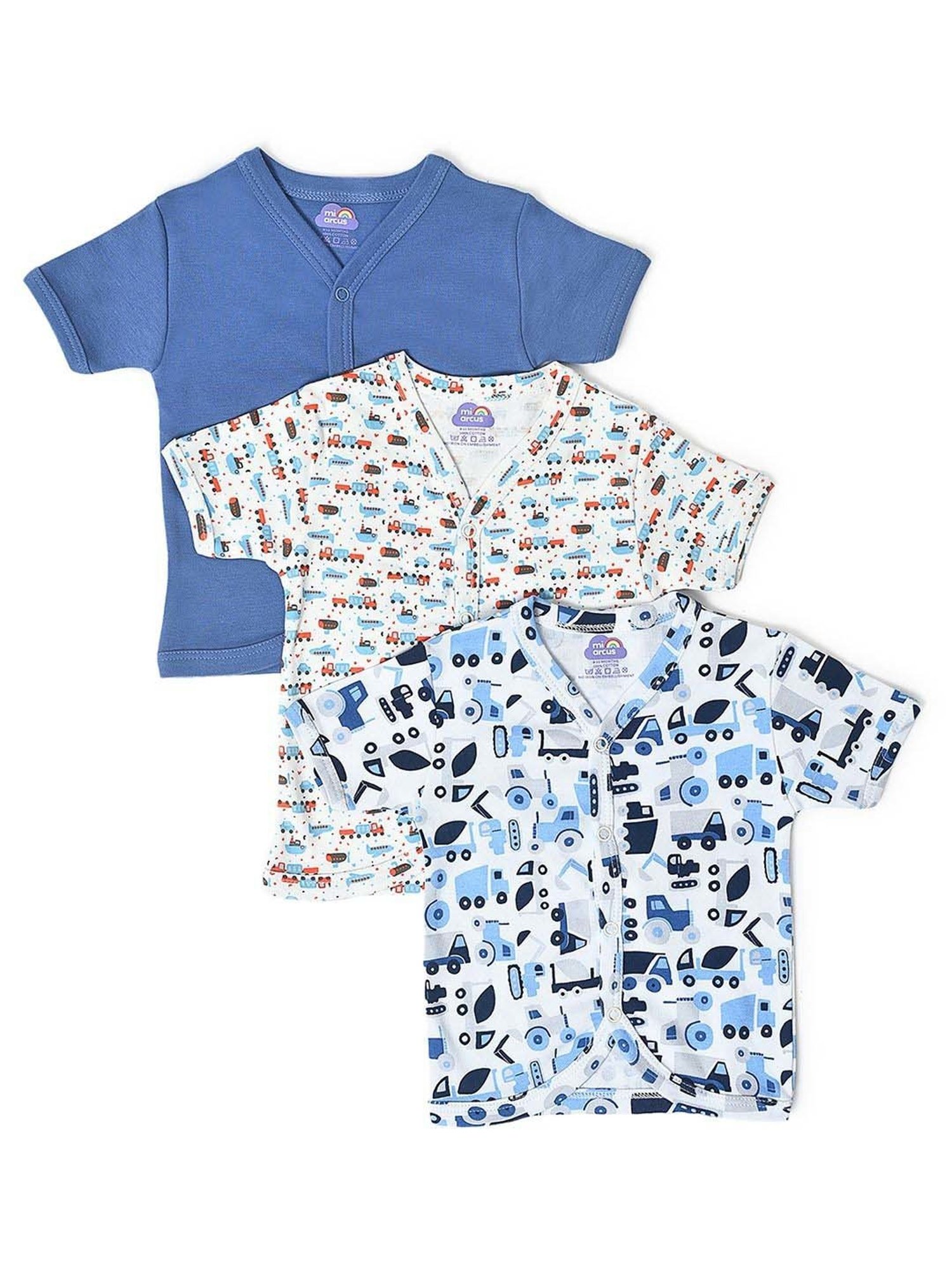 MiArcus Boys Multicolor Cotton Printed T-Shirt (Pack of 3)