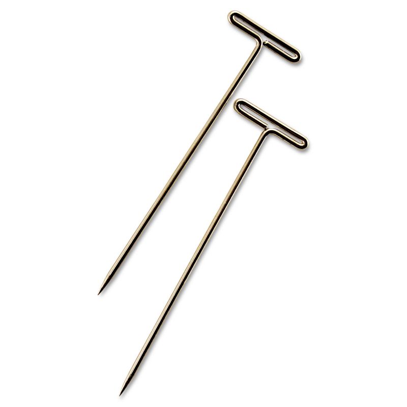 Gem T-Pins Steel Silver 1 1/2" 100/Box 87T