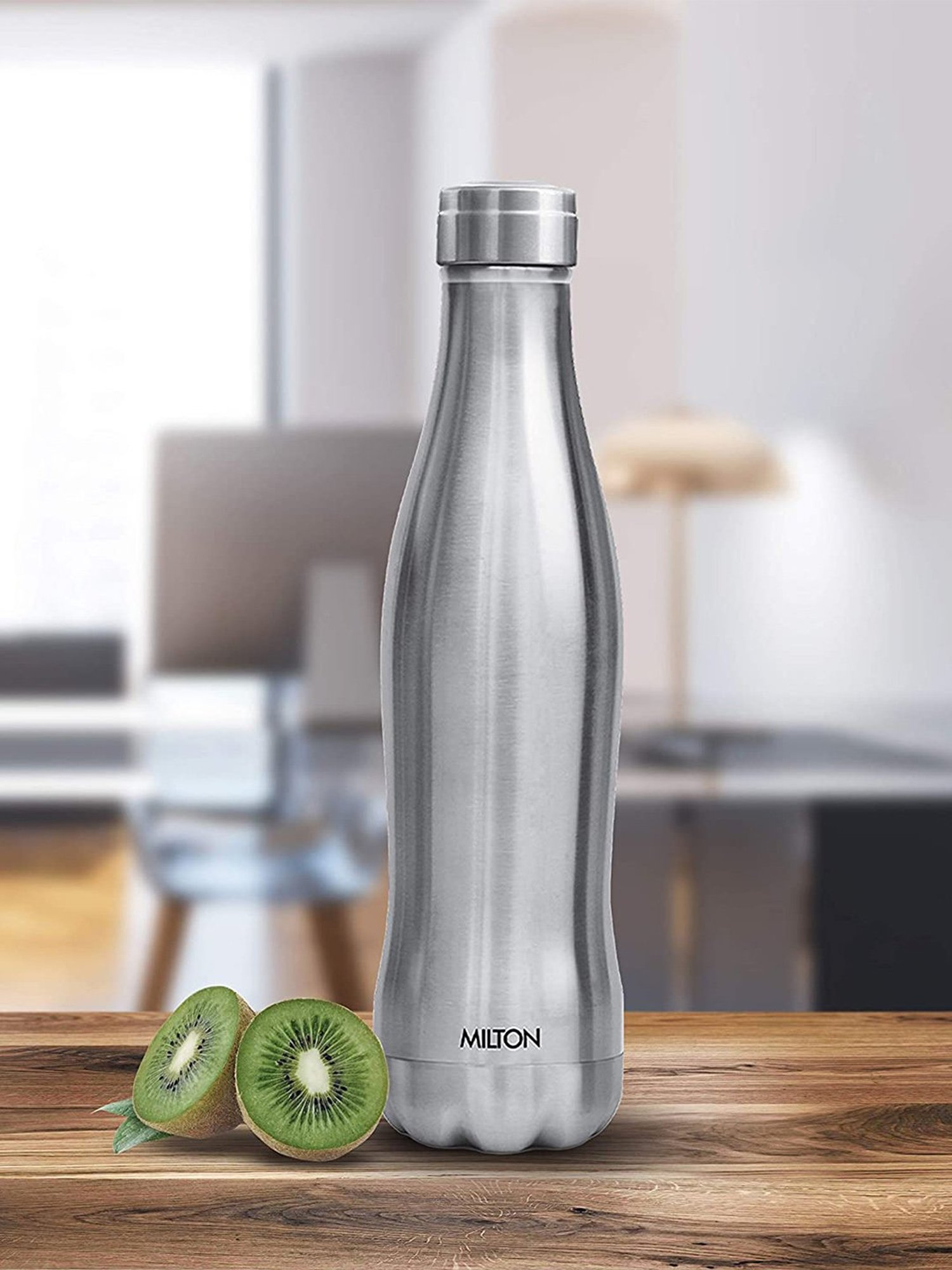 Milton Silver Thermosteel Hot & Cold Vacuum Insulated Water Bottle - 420 ml