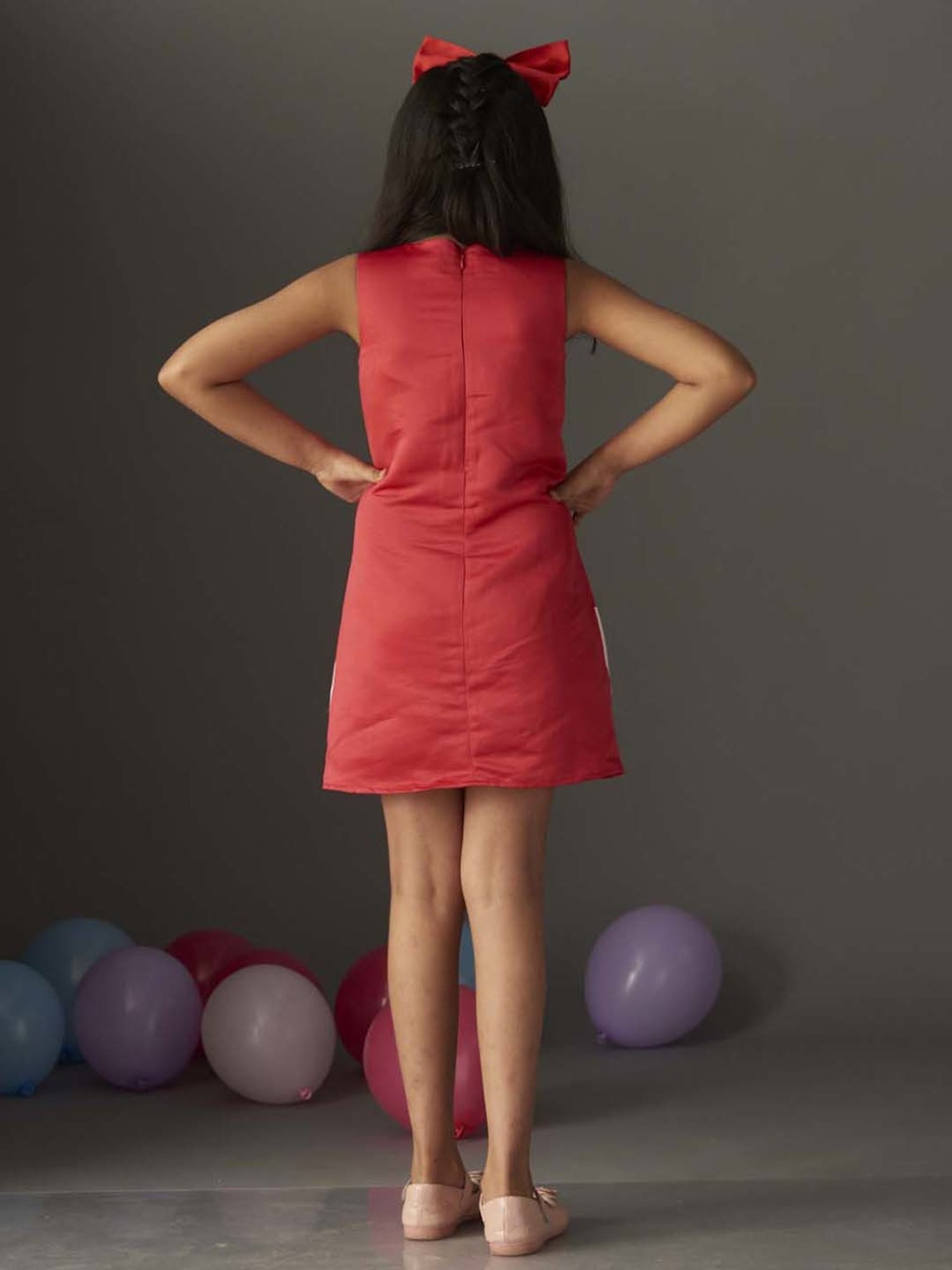 KidsDew Kids Red Regular Fit Dress