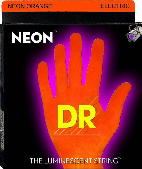 DR Neon HiDef Super Electic Guitar Strings - Orange - Medium