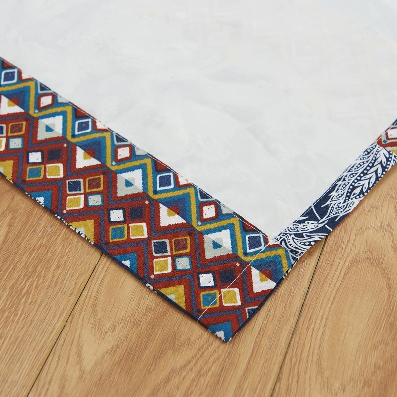 Barefoot Bungalow Vista Quirky 4-Piece Window Panel With Tie Back - 42X84" Multicolor