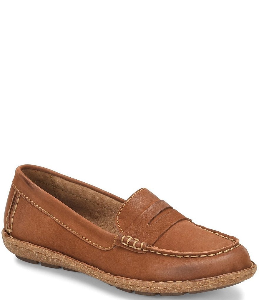 Born Nerina Suede Penny Loafers