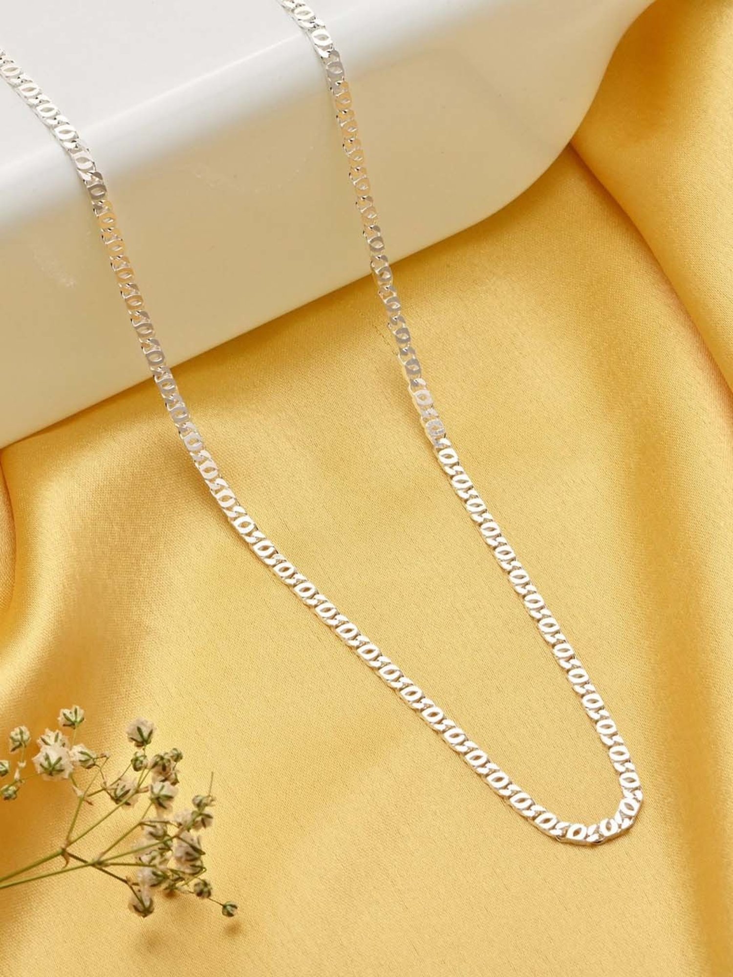 Zavya 925 Silver Royal Links Link Chain with Lobster Claw for Men for Men