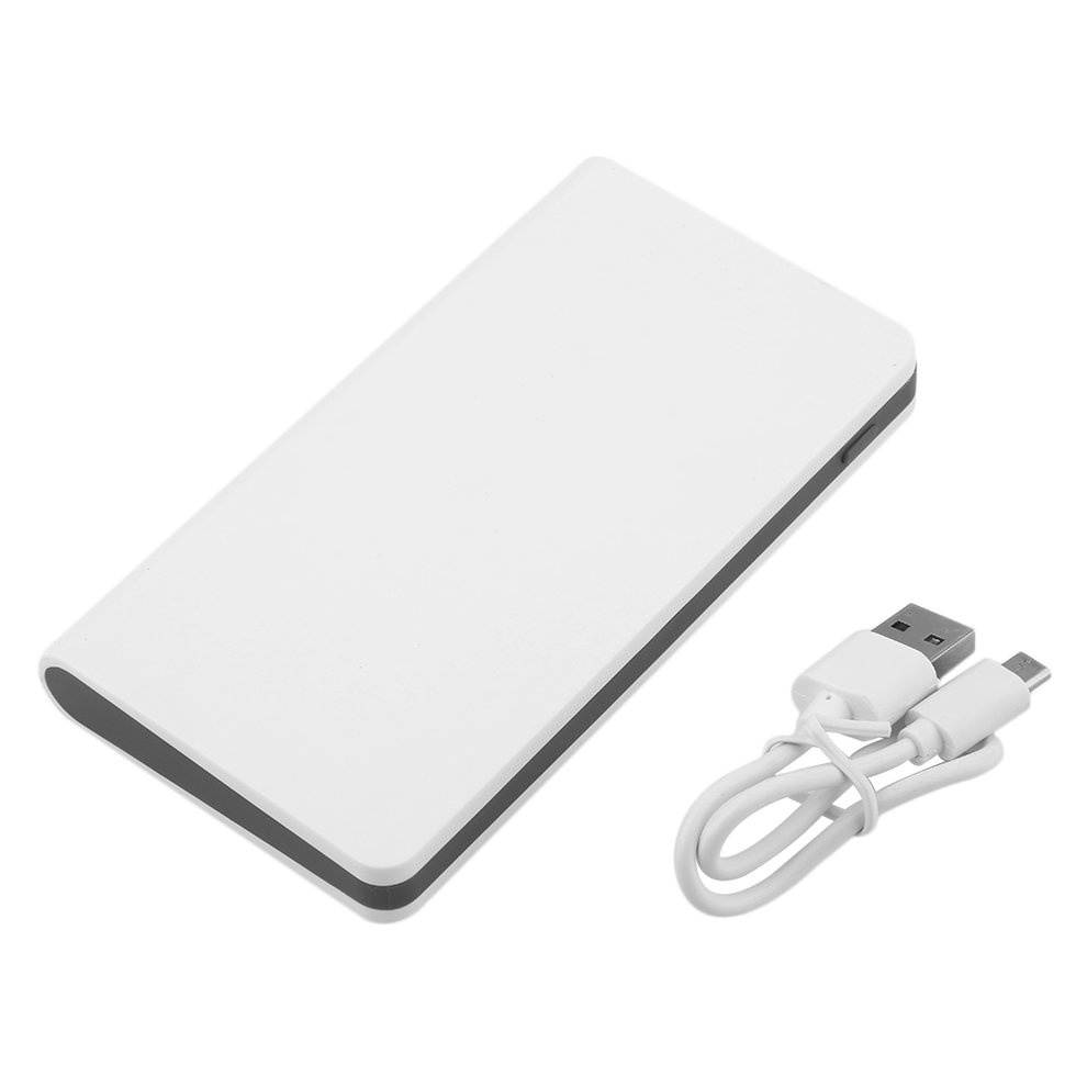 Compact Size QC2.0 8000MAH Plastic Shell Mobile Phone Power Bank Portable Charger Battery Bank For Iphone White/Black,white