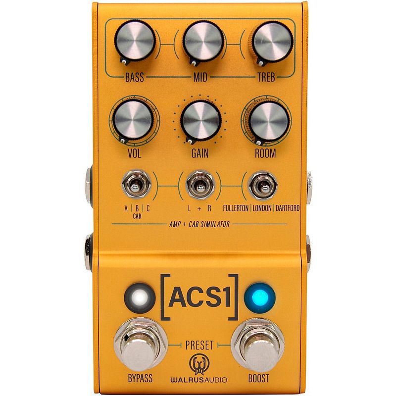 Walrus Audio MAKO Series ACS1 Amp + Cab Simulator Effects Pedal Gold