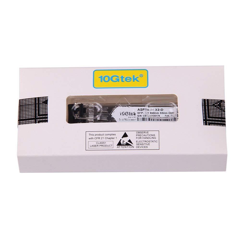 Gigabit SFP LC Multi-mode Transceiver, 1000BASE-SX Mini-GBIC Module for Cisco GLC-SX-MMD/GLC-SX-MM/SFP-GE-S, Ubiquiti UF-MM-1G, Mikrotik S-85DLC05D, D-Link, Netgear, TP-Link (850nm, DDM, 550m)