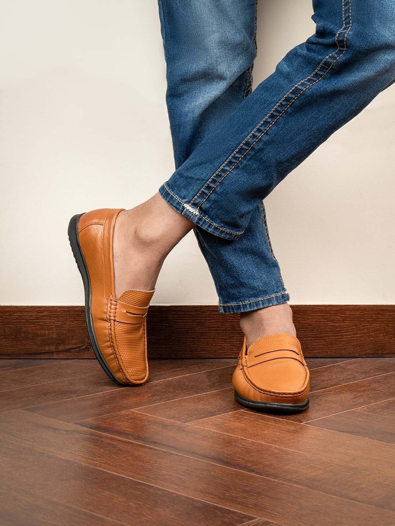 Red Chief Men's RC3615 Camel Casual Loafers