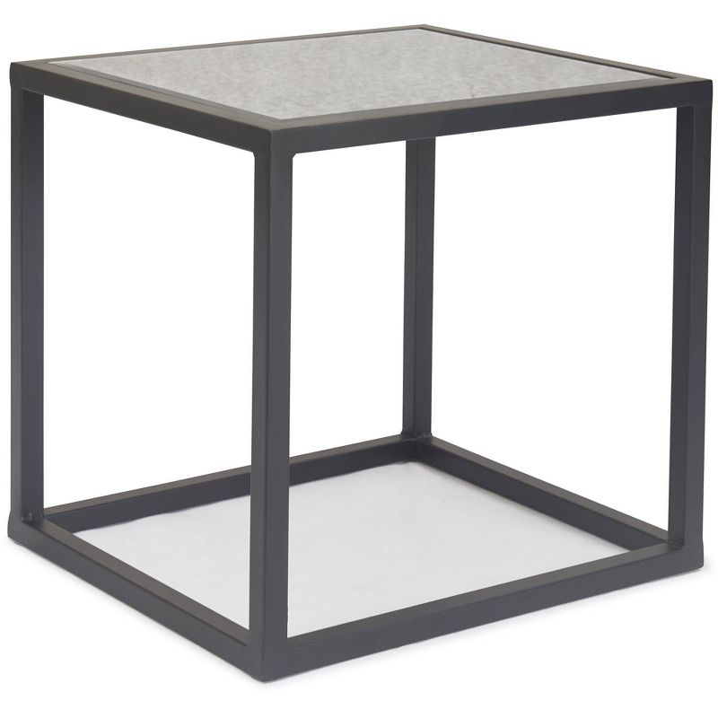 Set of 2 Gramercy Square Mirrored Accent Tables Black - Finch