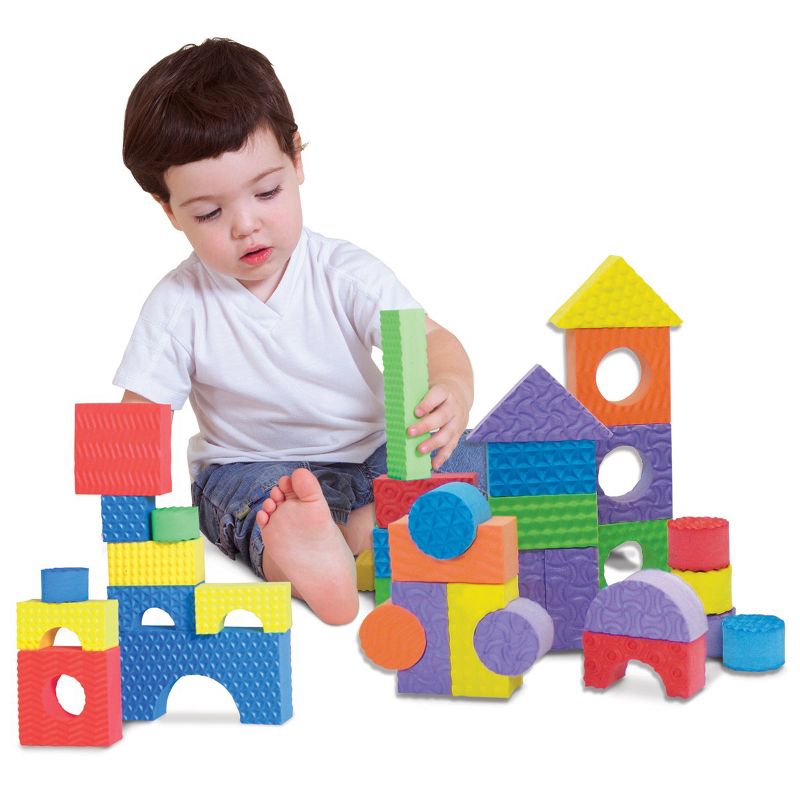 Edushape Textured Blocks Sorting and Stacking Set  - Set of 30