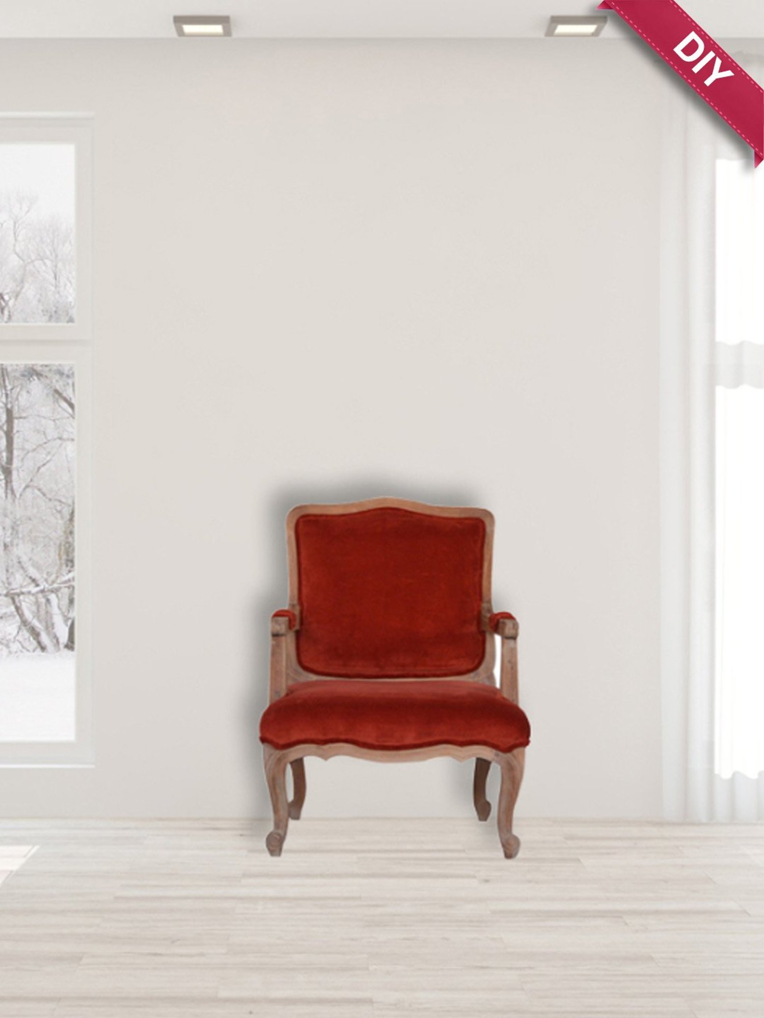 Artisan Furniture Brick Red Wood French Style Chair