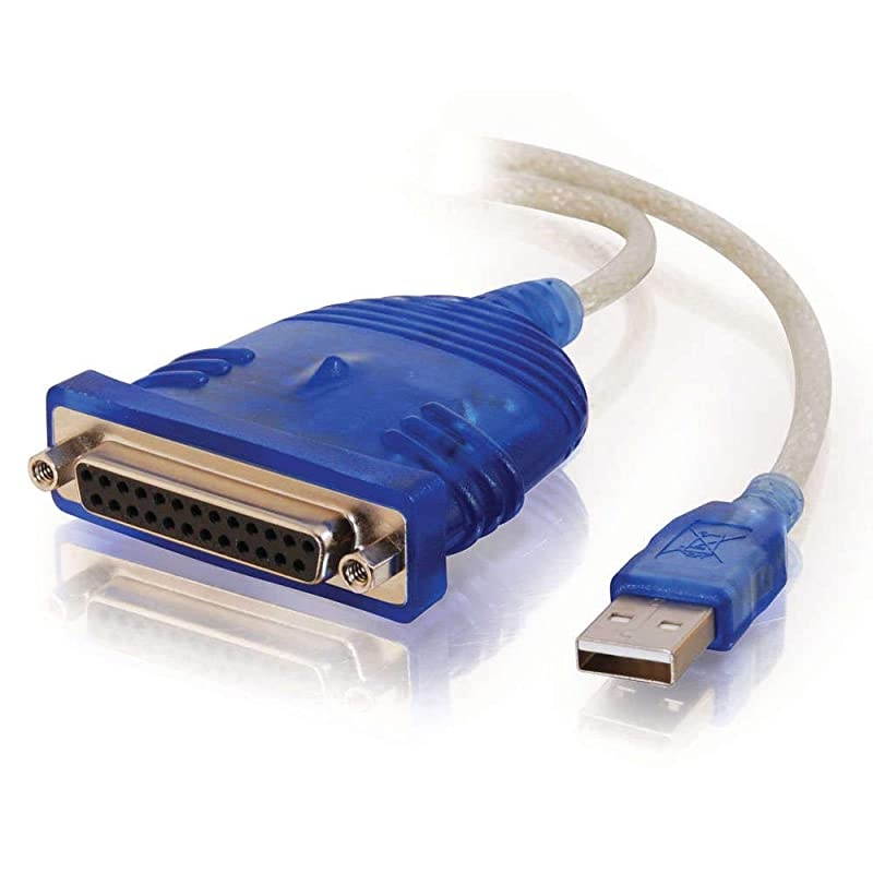 USB to Parallel Printer Cable DB25 Adapter Connects Printers to Computer USB Ports 6ft Cable with Molded Connectors for Durability 16899