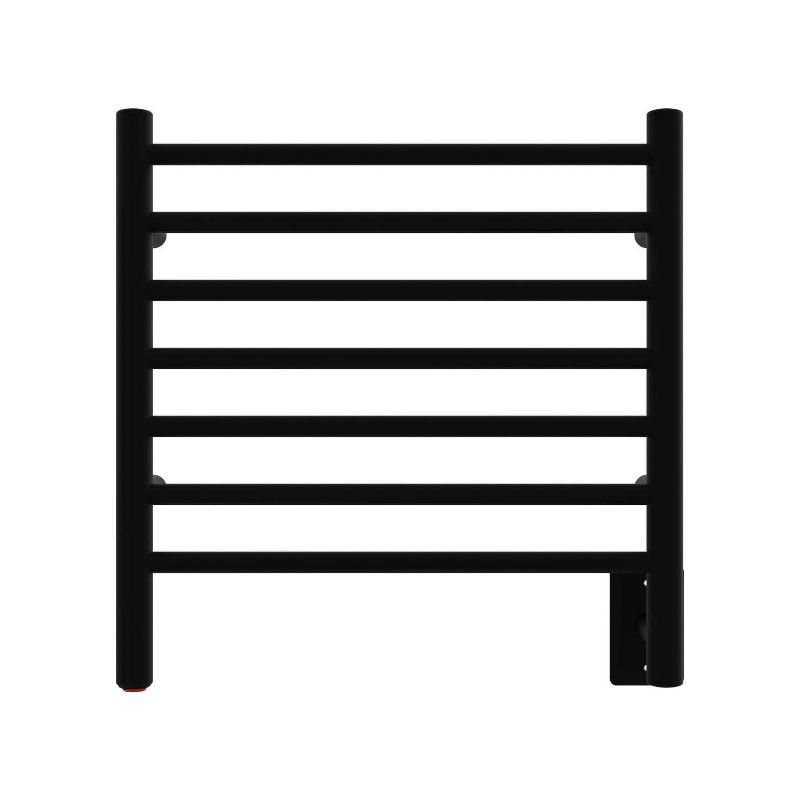 Amba RWHS-SMB Radiant Small 7 Bar Plug In Corded Heated Bathroom Towel Warmer with On/Off Switch and Hardwire Kit, Matte Black