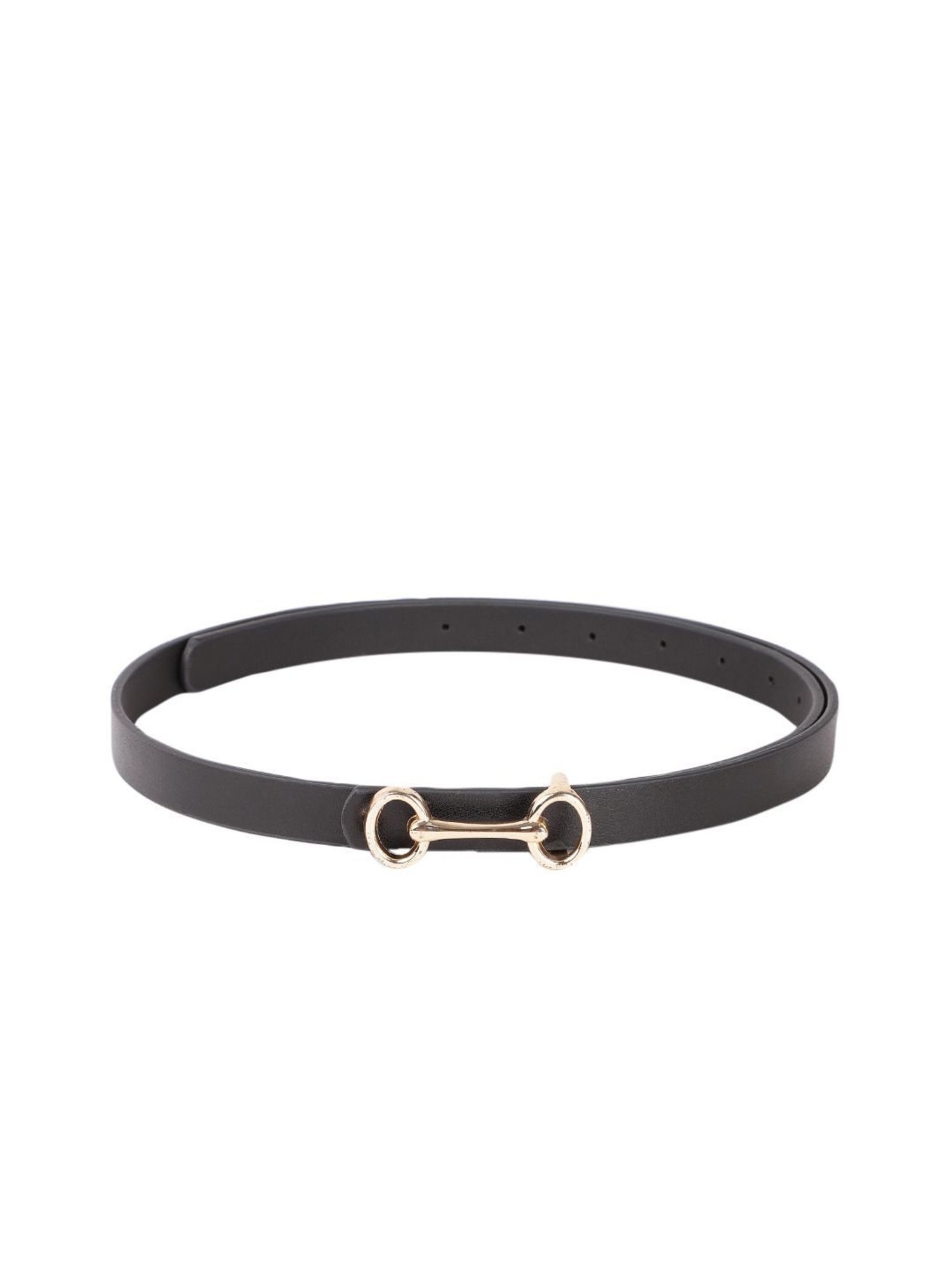 Antony Morato Black Leather Solid Waist Belt