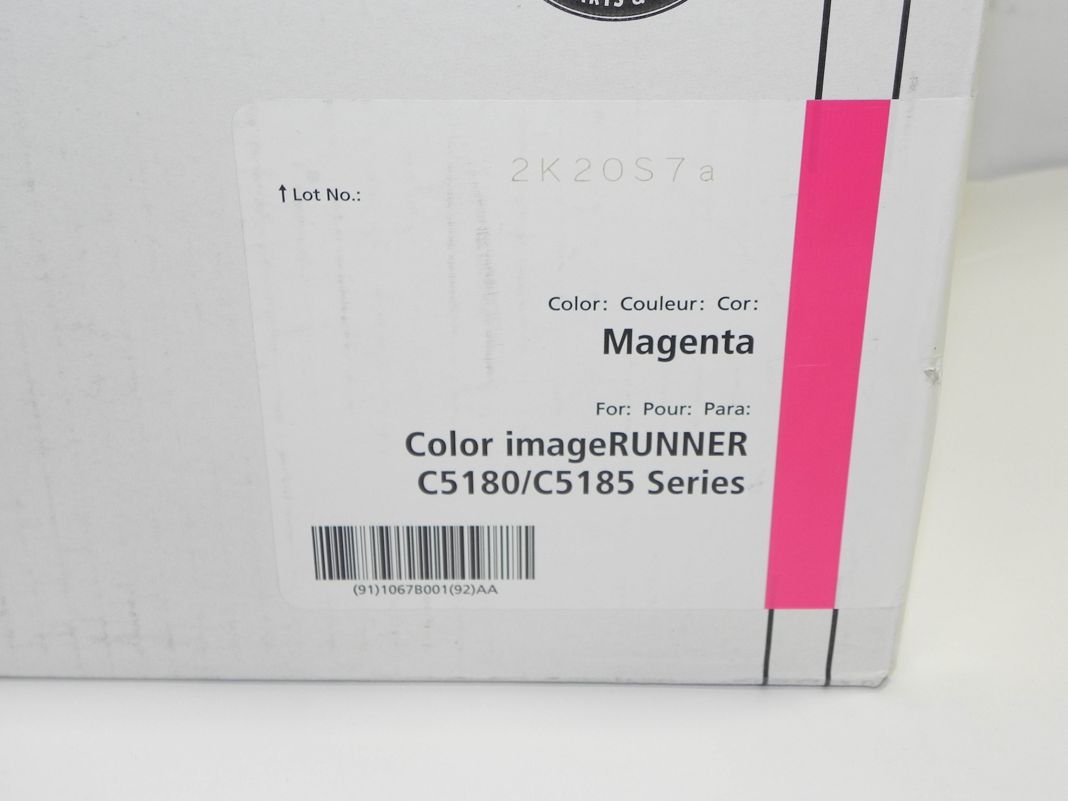 Canon 1067B001[AA] Genuine Magenta Toner for ImageRUNNER C5180/C5185